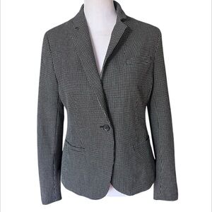 Banana Republic Black White Single-Button Blazer
